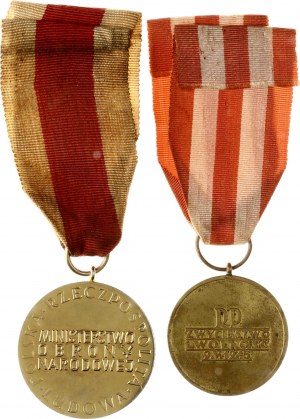 Medaila za zásluhy o národnú obranu a Medaila za víťazstvo a slobodu, 2 ks