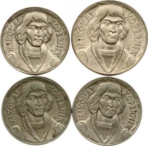 Polen 10 Zlotych 1959-1969 Mikolaj Kopernik Lot von 4 Münzen