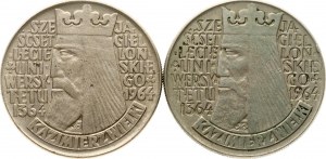 Polska 10 Złotych 1964 600-lecie Uniwersytetu Jagiellońskiego Lot 2 monet