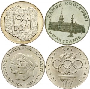 Polen 100 & 200 Zlotych 1974-1976 Lot von 4 Münzen