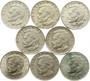 Polsko 10 zlotých 1975-1984 Boleslav Prus Sada 8 mincí