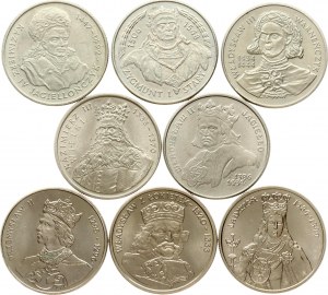 Polsko 100 - 20000 Zlotých 1985-1994 Polští vládci Sada 8 mincí
