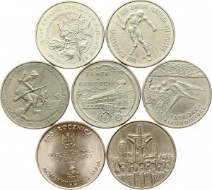 Polsko 500 - 20000 Zlotých 1989-1994 Pamětní série 7 mincí