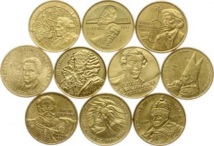 Polska 2 złote 1996-2005 pamiątkowa partia 10 monet