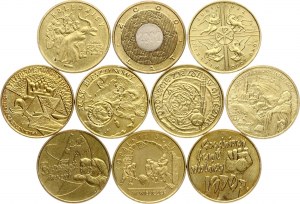 Poľsko 2 Zloté 2000-2005 Pamätná séria 10 mincí