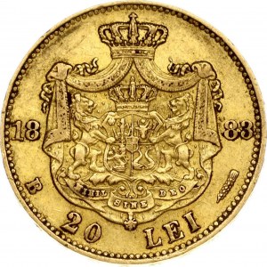 Rumunsko 20 Lei 1883 B