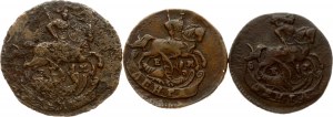 Russia Denga & Kopeck 1795 EM Lotto di 3 monete