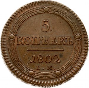 Rusko 5 kopějek 1802 EM