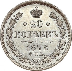 Rusko 20 kopejok 1872 СПБ-НІ
