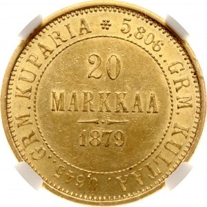 Rusko pre Fínsko 20 Markkaa 1879 S NGC MS 61