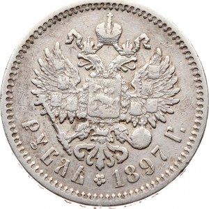 Rusko rubľ 1897 АГ