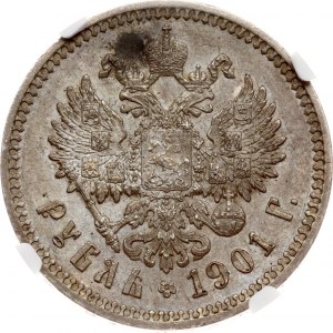 Rusko rubľ 1901 ФЗ NGC AU 58 Budanitsky Collection