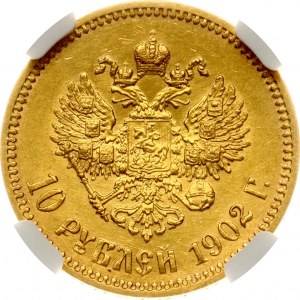 Russia 10 Roubles 1902 АР NGC AU 55 Budanitsky Collection