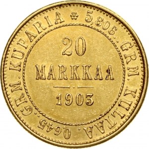 Russia for Finland 20 Markkaa 1903 L