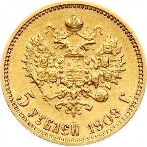 Russland 5 Rubel 1909 ЭБ (R)