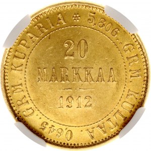 Russia For Finland 20 Markkaa 1912 S NGC MS 63
