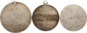 Medaile Za odvahu & Za vojenské zásluhy & Za pracovní zásluhy Sada 3 ks