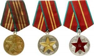 Medals For Irreproachable Service to Firefighters Set of 3 pcs