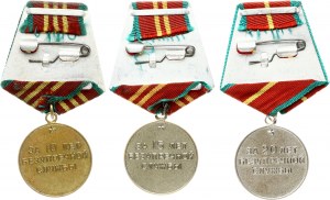 Medals For Irreproachable Service to Firefighters Set of 3 pcs