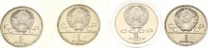 Roubles olimpici 1978-1987 Lotto di 4 monete