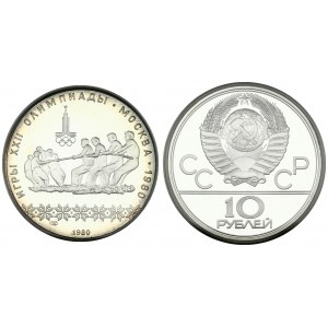 Russia USSR 10 Roubles 1980(L) 1980 Olympics PCGS PR68DCAM ONLY ONE COIN IN HIGHER GRADE