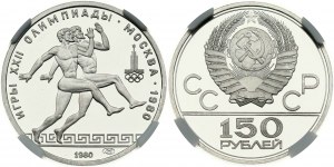 Russie USSR 150 Roubles 1980 (L) Running NGC PF 66 ULTRA CAMEO