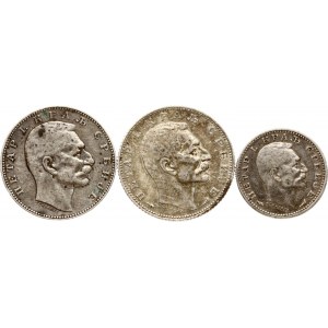 Serbia 50 Para & 1 Dinar 1904-1915 Lot of 3 coins