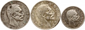 Serbien 50 Para & 1 Dinar 1904-1915 Lot von 3 Münzen