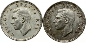 Südafrika 5 Schilling 1952 Lot von 2 Münzen