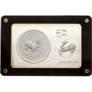 South Africa 3 oz Pure Silver Coin and Bar Set - 50th Anniversary of the Krugerrand (2017)