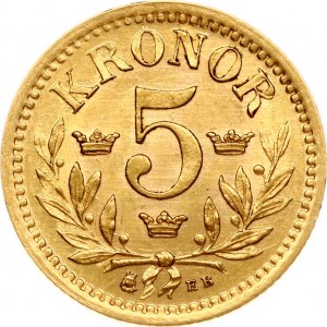 Švédsko 5 korun 1894 EB