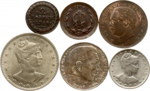 Schweiz Aargau 2 Rappen 1814 mit Münzen von verschiedenen Ländern Lot von 6 Münzen