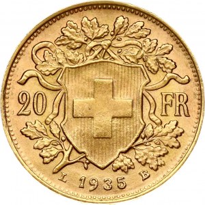 Svizzera 20 franchi 1935 LB