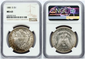 USA Morgan Dollar 1881 S NGC MS 63