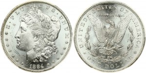 USA Morgan Dollar 1884 CC PCGS MS 64