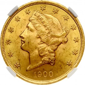 USA 20 Dollars 1900 NGC MS 62