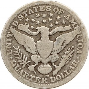 USA 1/4 Dollar 1907 D 'Barber Quarter'