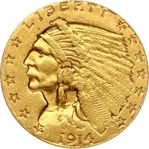 USA 2½ dolára 1914 Philadelphia
