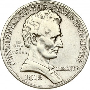 USA 1/2 dolaru 1918 Stát Illinois