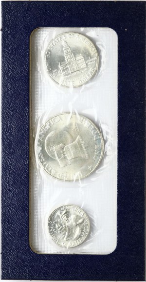USA 1/4 - 1 Dolar 1976 S Bicentennial Set Lot of 3 Monety