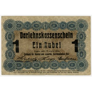 Ober Ost, Poznań, 1 Ruble 1916 - short clause (142)