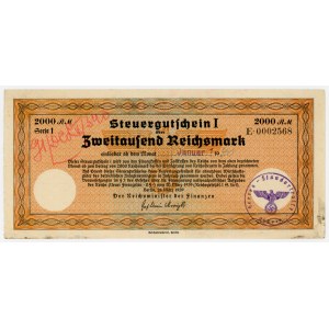 Germany, Tax Certificate 2,000 marks 1940 (160)
