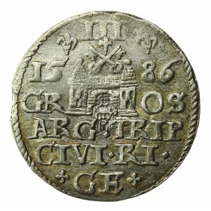 Stefan Batory, Trojak 1586, Riga (785)