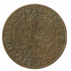 II RP, 5 pennies 1934 - rarest vintage (856)