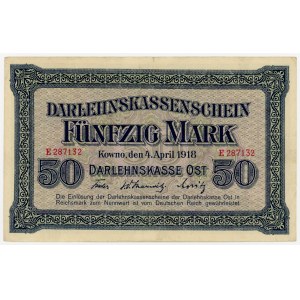 Ober Ost, Kaunas, 50 marks 1918 E (1505)