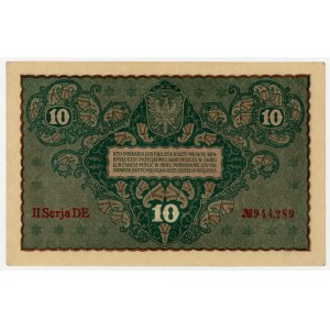 II RP, 10 mkp 1919 II Serja DE (1525)