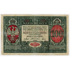 GG, 100 mkp 1916 General - 6 figures (1531)