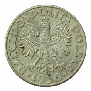 II RP, 2 zlaté 1936 Plachetnice (692)