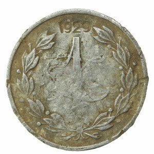 Grodno, 29 Pułk Artylerii Polowej, 1 złoty. Kontrmarka 1929. Rzadkie (699)