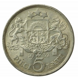 Lettonia, 5 lats 1932 (502)